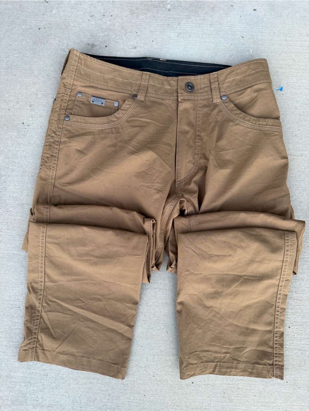 Kuhl Konfidant Air Pants Men’s 30x30 Tan Khaki Vented Hiking Cargo Outdoor